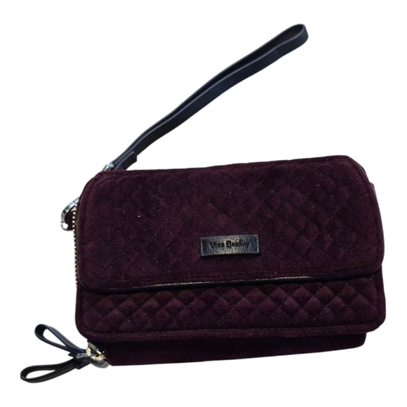 Vera Bradley Iconic RFID All-In-One Velvet Crossbody Bag Wristlet No Strap - Picture 1 of 12